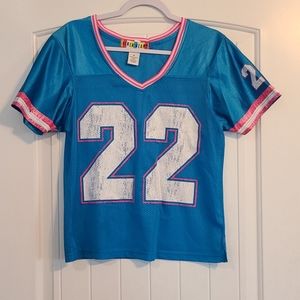 Pink and blue jersey